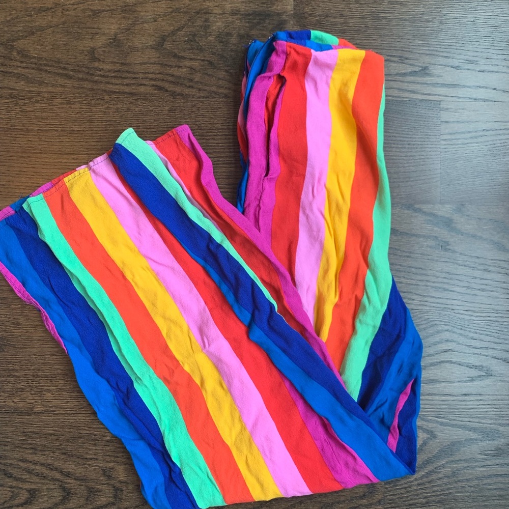 Rainbow Slit Wide Leg Pants